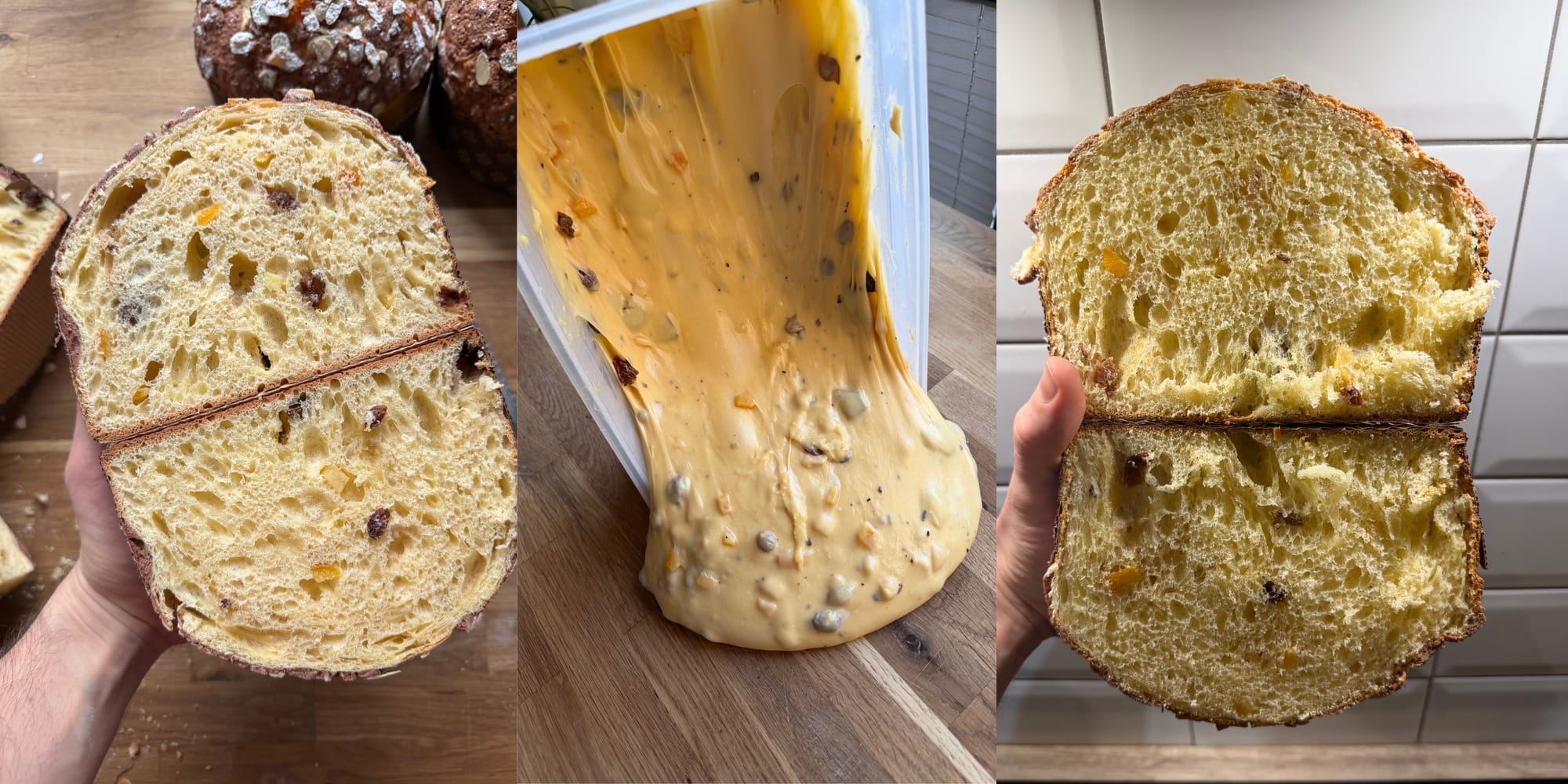 Polska babka na zakwasie w stylu panettone